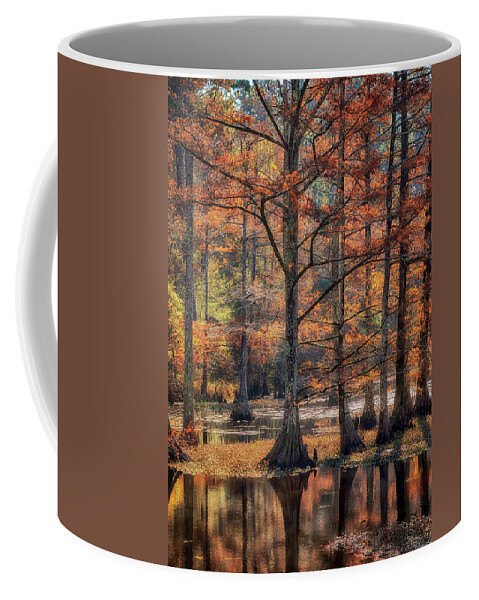 Autumn Coffee Mug featuring the photograph Cypress Cove Reflections by Susan Rissi Tregoning