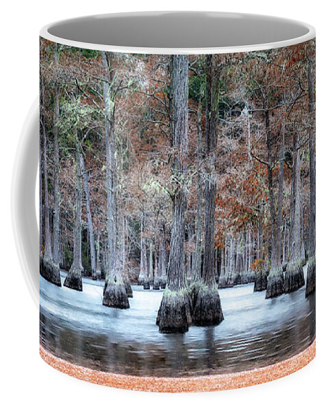  Coffee Mug featuring the photograph Cypress Trees of Autumn by C Renee Martin