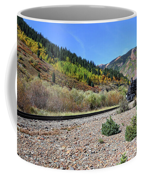 Fine Art Coffee Mug featuring the photograph D and RGW Locomotive by Robert Harris