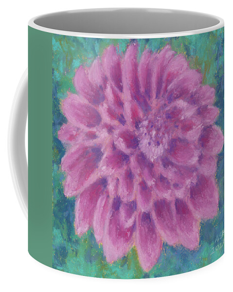 Dahlia Coffee Mug featuring the pastel Dahlia by Anne Katzeff