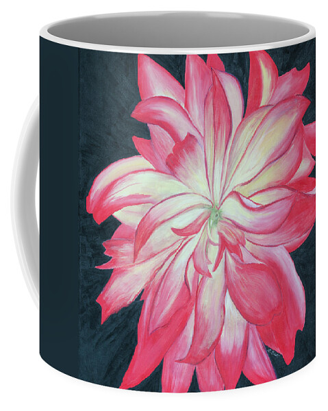 Dahlia Coffee Mug featuring the painting Dahlia Explosion by Laurel Best