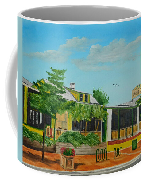 Daiquiri Deck Coffee Mug featuring the painting Daiquiri Deck On Siesta Key by Lloyd Dobson