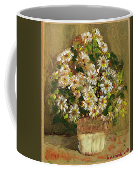 Grandma Coffee Mug featuring the painting Daisies in Bloom by David McCready