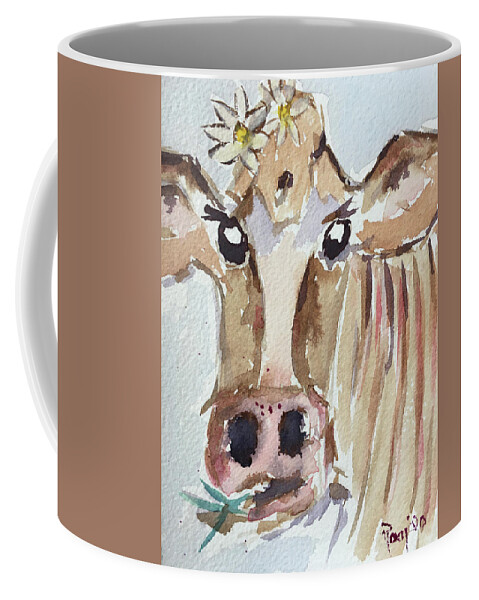 Cow Coffee Mug featuring the painting Daisy Mae by Roxy Rich