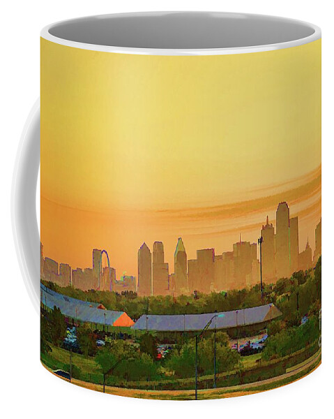 Cityscape Coffee Mug featuring the photograph Dallas Texas Skyline by Diana Mary Sharpton