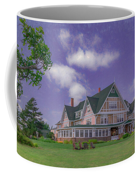 Prince Edward Island Coffee Mug featuring the photograph Dalvay-By-The-Sea Summer, Painterly by Marcy Wielfaert