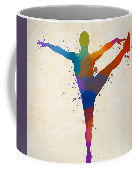 Dancer Color Splash Coffee Mug featuring the painting Dancer Color Splash by Dan Sproul