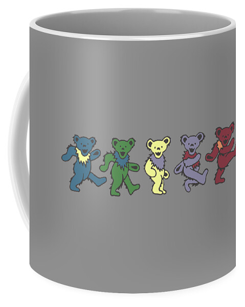 Grateful Dead Coffee Mug featuring the digital art Dancing bears by Christopher Wojcicki