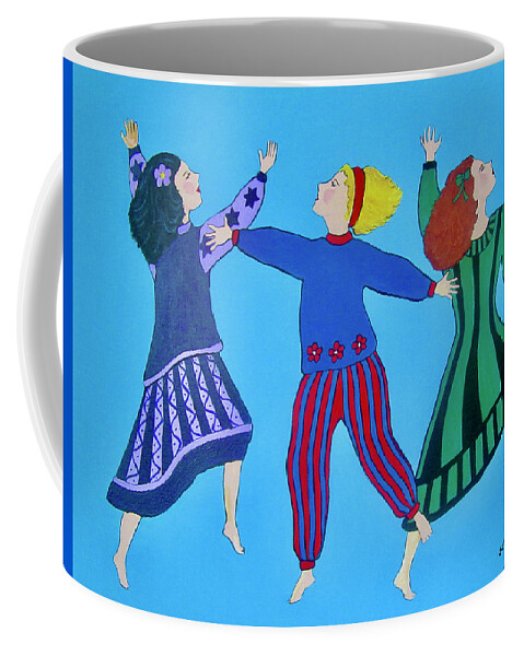 Girls Coffee Mug featuring the painting Dancing for Joy by Stephanie Moore
