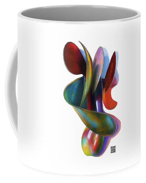 Sculpture Coffee Mug featuring the drawing Dancing in the Wind by Rafael Salazar