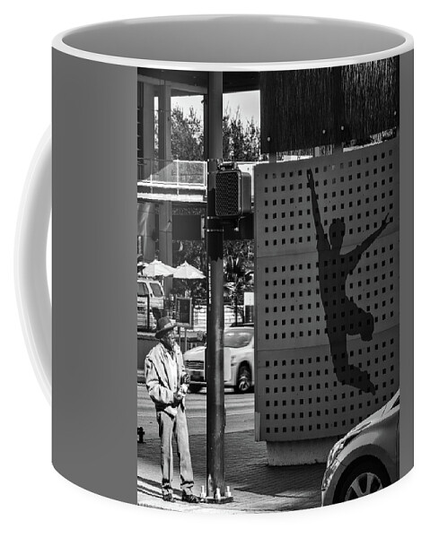 B&w Coffee Mug featuring the photograph Dancing On The Inside by Mike Schaffner