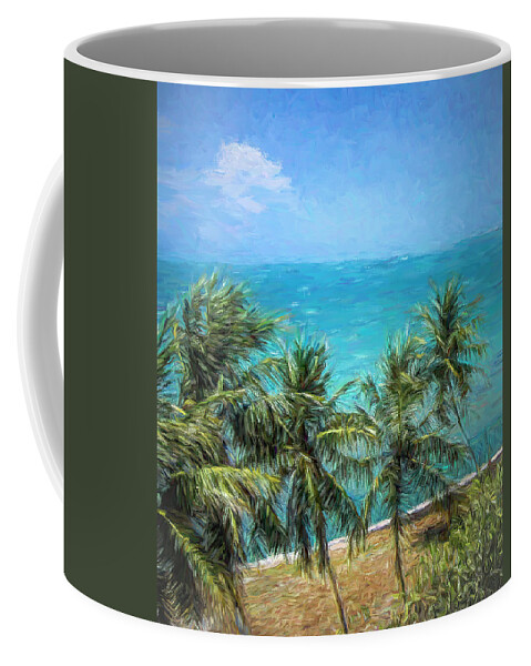 Palms Coffee Mug featuring the photograph Dancing Palms by Ginger Stein