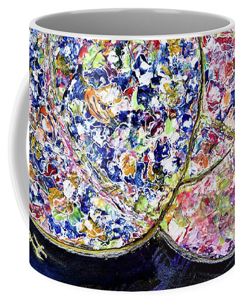 Wall Art Coffee Mug featuring the painting Dancing through the Galaxies by Ellen Palestrant