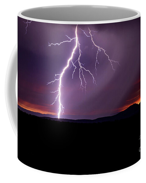 Taos Coffee Mug featuring the photograph Dancing With Lightning 7 by Elijah Rael