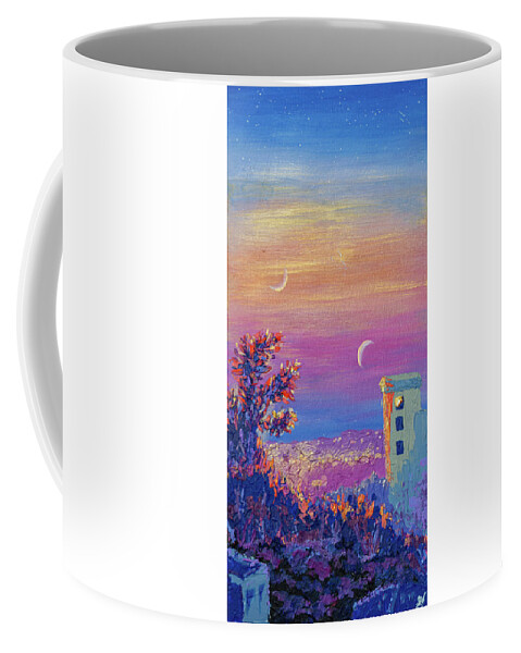 Landscape Coffee Mug featuring the painting Daniela's Sunrise by Ashley Wright