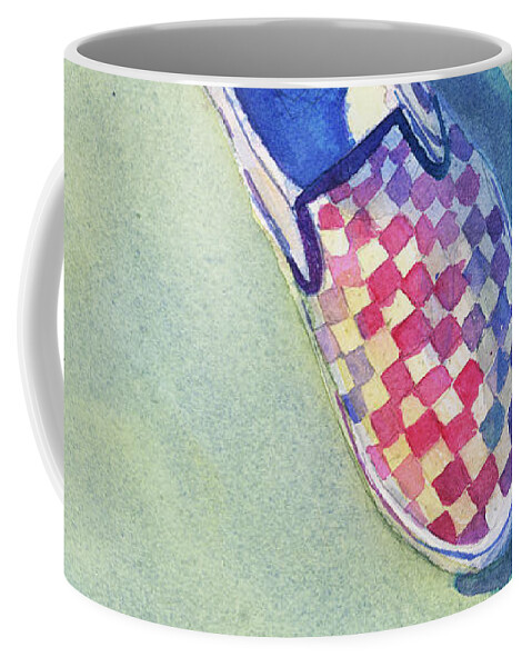 Shoes Coffee Mug featuring the painting Dani's Shoes by Lois Blasberg
