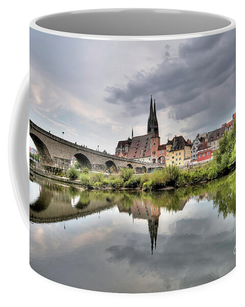 Danubio Coffee Mug featuring the photograph Regensburg - Ratisbona - Germany by Paolo Signorini