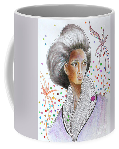 Brazilian Coffee Mug featuring the painting Dark Beauty No. 1 by Jayne Somogy