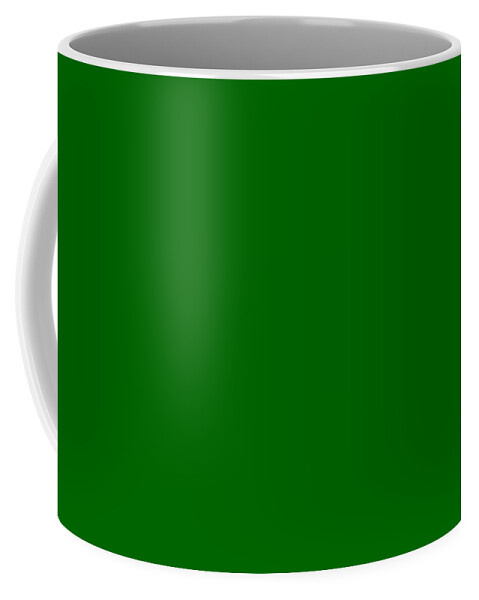 Dark Green Coffee Mug featuring the digital art Dark Green Colour by TintoDesigns