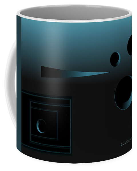 Abstract Coffee Mug featuring the digital art Dark Substance by Kae Cheatham