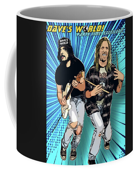 Dave Grohl Coffee Mug featuring the digital art Daves World by Christina Rick