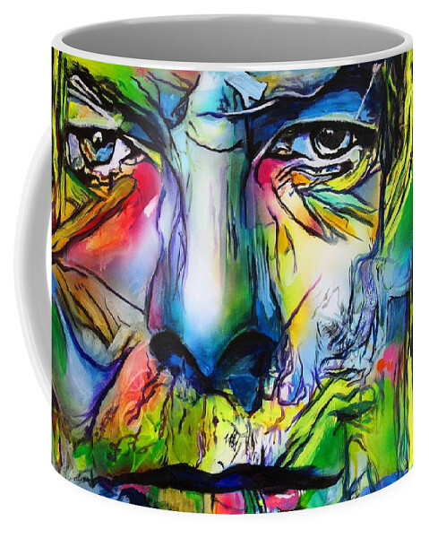 David Bowie Coffee Mug featuring the painting David by Eric Dee