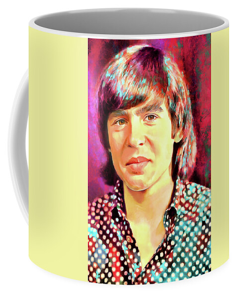 The Monkees Coffee Mug featuring the mixed media Davy Jones Tribute Art Daydream Believer by The Rocker Chic