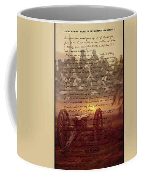 Photography Coffee Mug featuring the painting Dawn At Gettysburg by Gary Grayson