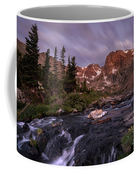Indian Peaks Wilderness Coffee Mug featuring the photograph Dawn at Lake Isabel by Keith Kapple