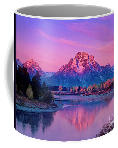 Dave Welling Coffee Mug featuring the photograph Dawn Oxbow Bend Fall Grand Tetons National Park by Dave Welling