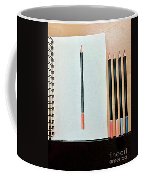  Coffee Mug featuring the drawing Day 141 Colored Pencil by Donna Mibus