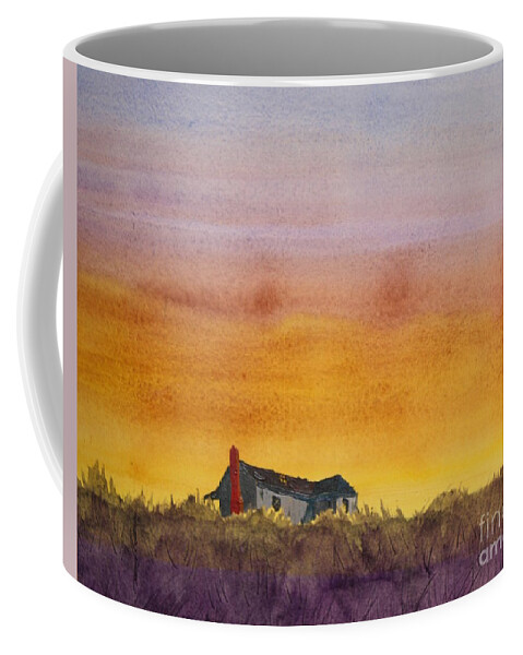 Sunset Coffee Mug featuring the painting Day is Done by William Renzulli