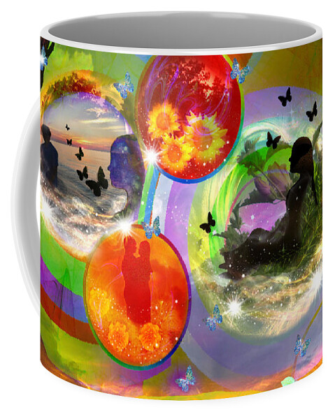 Daydreaming Coffee Mug featuring the mixed media Daydreaming by Diamante Lavendar