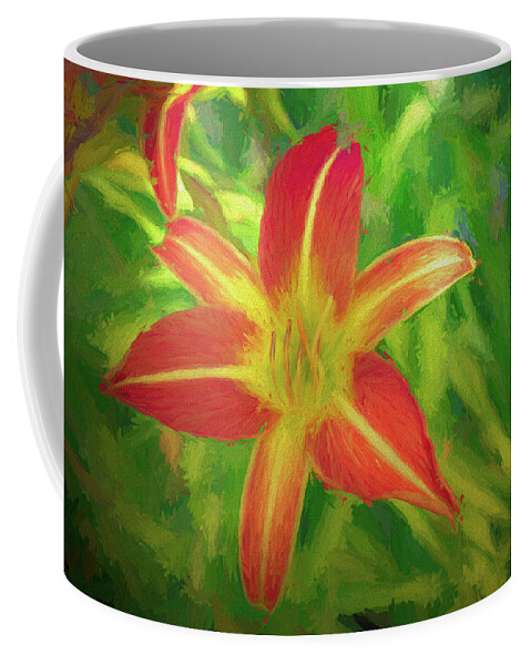 Flower Coffee Mug featuring the photograph Daylily Painterly by Alison Frank