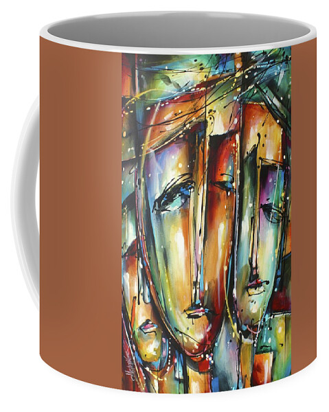Urban Coffee Mug featuring the painting Dazzled by Michael Lang