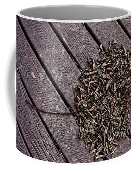 Brown Coffee Mug featuring the digital art Dead Leaves Flower by David Desautel