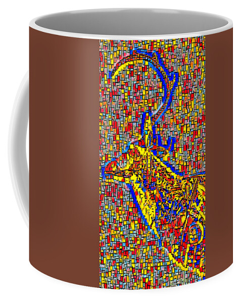 Deer Coffee Mug featuring the digital art Dear Impressions by Ally White