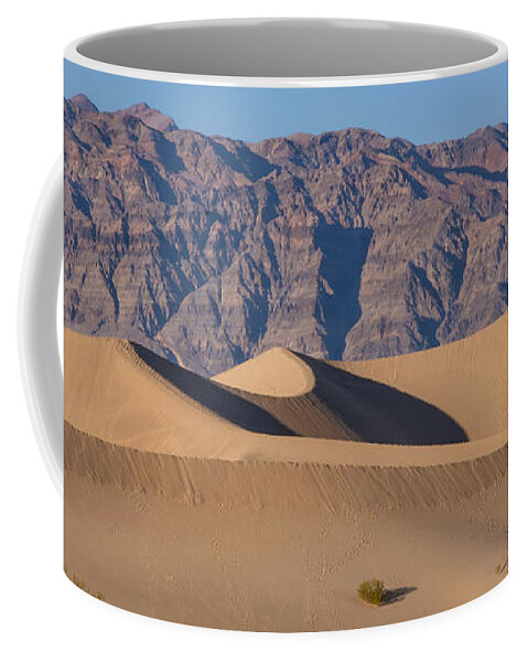 Sunset Coffee Mug featuring the photograph Death Valley Sand Dunes by Rebecca Herranen