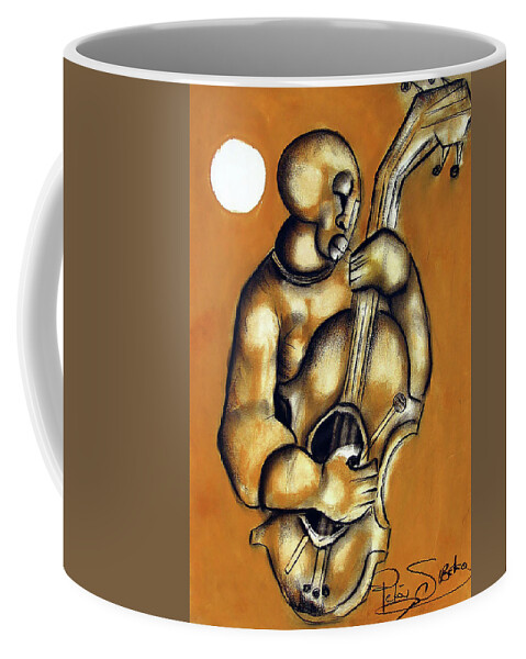 Peter Sibeko 1940-2013 Was One Of The “big Five “group Of Intellectual Leaders Within The Soweto School Of Art 1960-2010 Movement. Peter’s Artworks Have One Of The Most Extensive International Footprints With Collectors Across The Globe Coffee Mug featuring the painting Deep From My Heart by Peter Sibeko 1940-2013