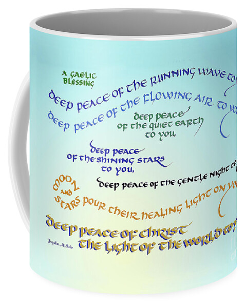 Irish Coffee Mug featuring the digital art Deep Peace by Jacqueline Shuler