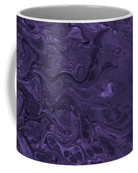 Deep Purple Coffee Mug featuring the painting Deep Purple by Abstract Art