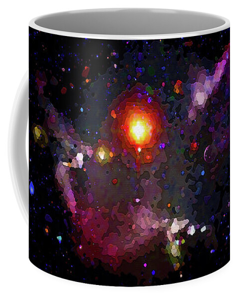  Coffee Mug featuring the digital art Deep Space Background Representation by Don White Artdreamer