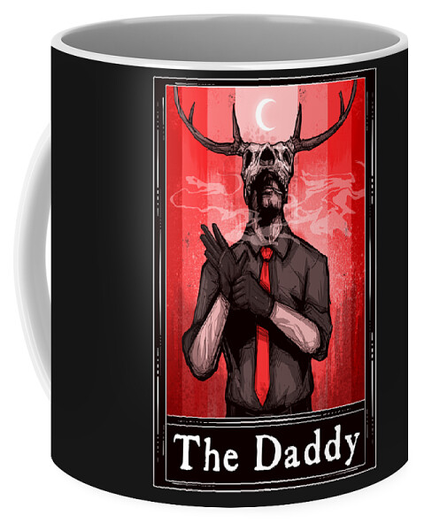 Deer Coffee Mug featuring the drawing Deer Daddy Tarot by Ludwig Van Bacon