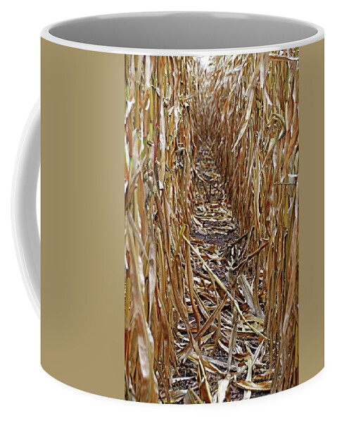 Corn Coffee Mug featuring the photograph Deer Path by Debbie Oppermann