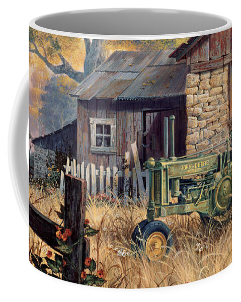Michael Humphries Coffee Mug featuring the painting Deere Country by Michael Humphries