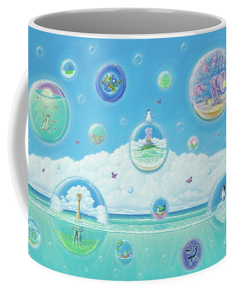 Bubbles Coffee Mug featuring the painting Delicate Balance by Elisabeth Sullivan