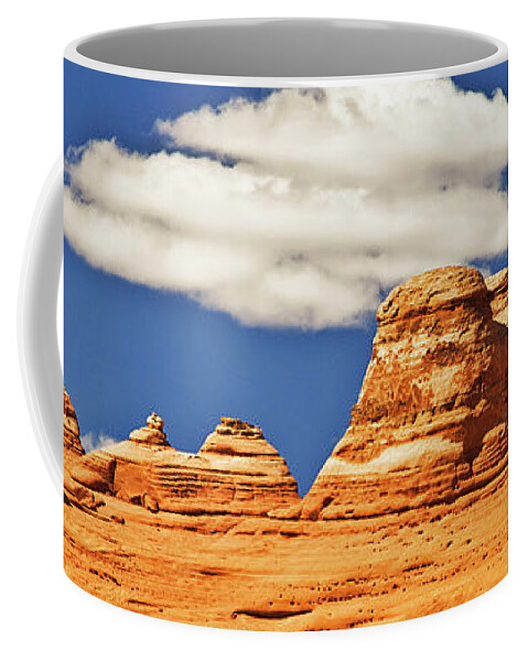 Delicate Coffee Mug featuring the photograph Delicate - Rock of Ages Series #12 - Arches National Park, Utah, USA - 2011 Panoramic by Robert Khoi