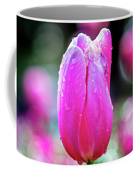 Pink Tulip Flowers Coffee Mug featuring the photograph Delightful by Az Jackson