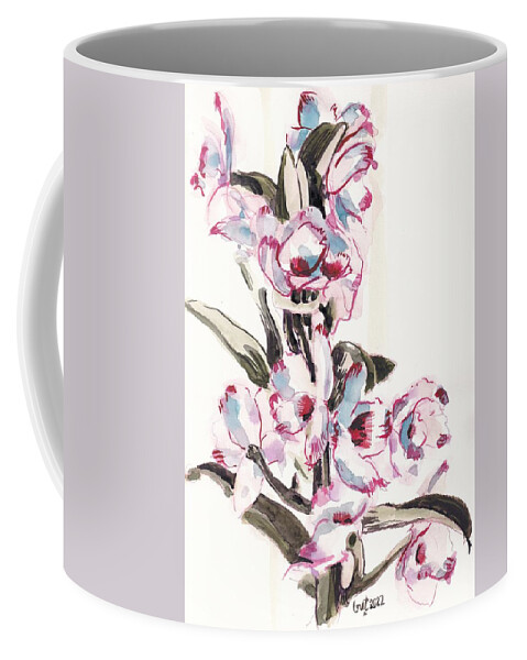 Noble Coffee Mug featuring the painting Dendrobium Nobile by George Cret