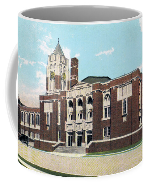 Duluth Coffee Mug featuring the photograph Denfeld High School, Duluth by Zenith City Press